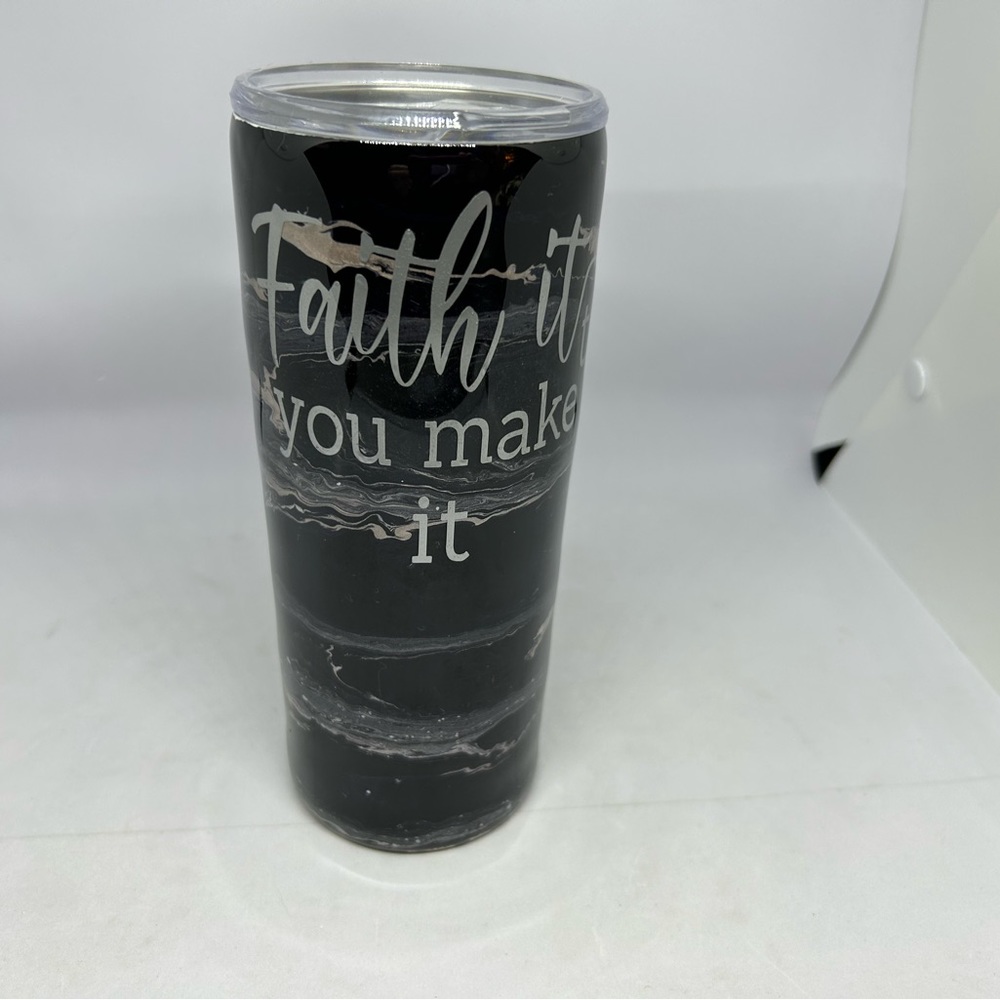 Built NY "Faith it till you make it Alex"‎ Insulated Purple Marbled Tumbler